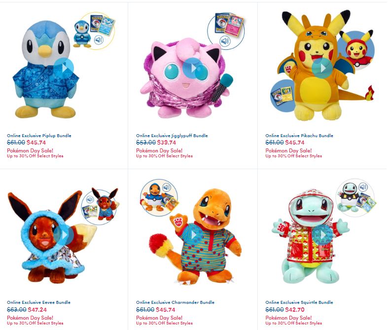 build a bear pokemon price