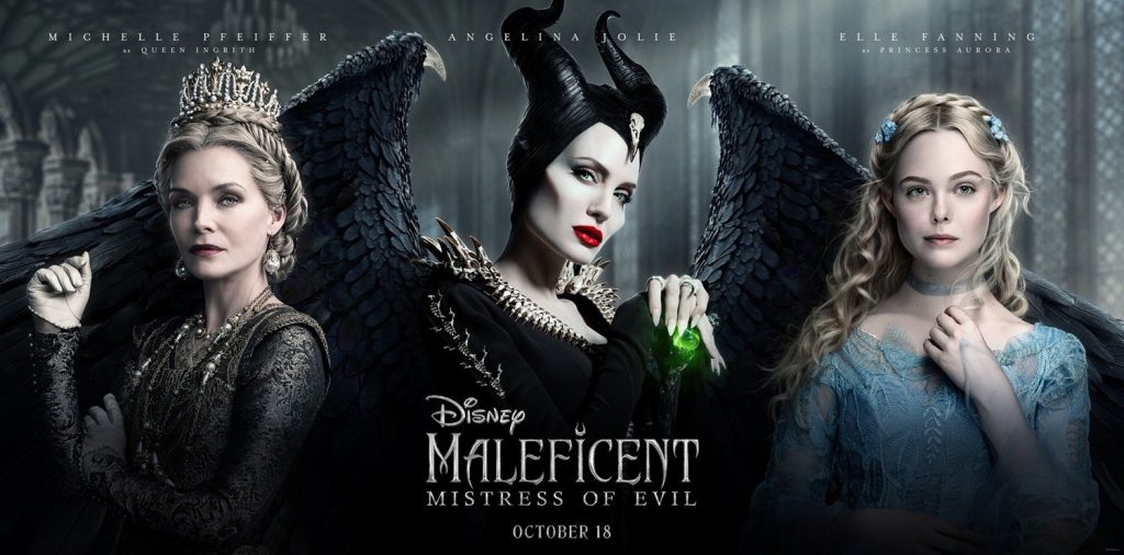 Maleficent: Mistress of Evil with Michelle Pfeiffer, Angelina Jolie, and Elle Fanning