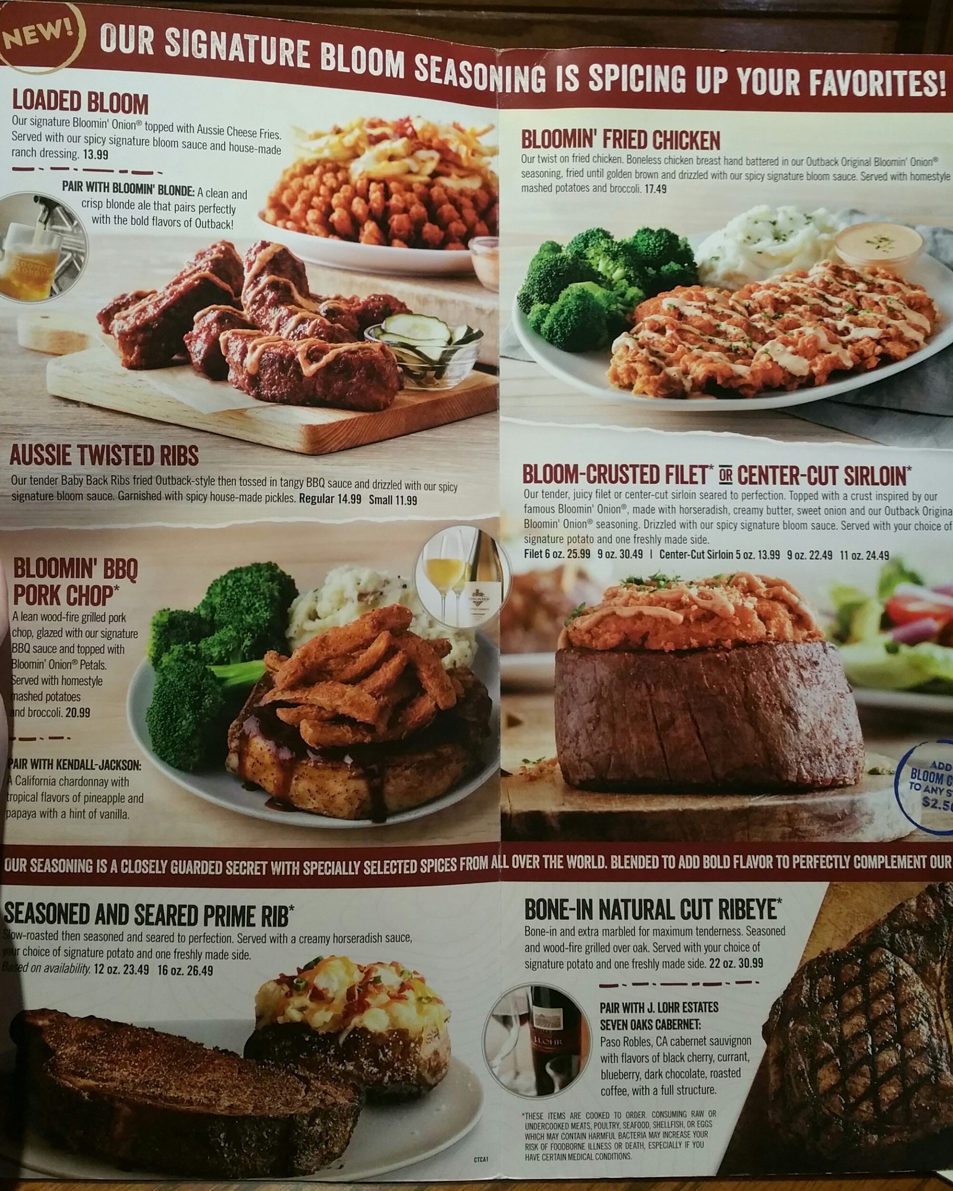 Outback Steakhouse's New Bloomified Menu a Must Try