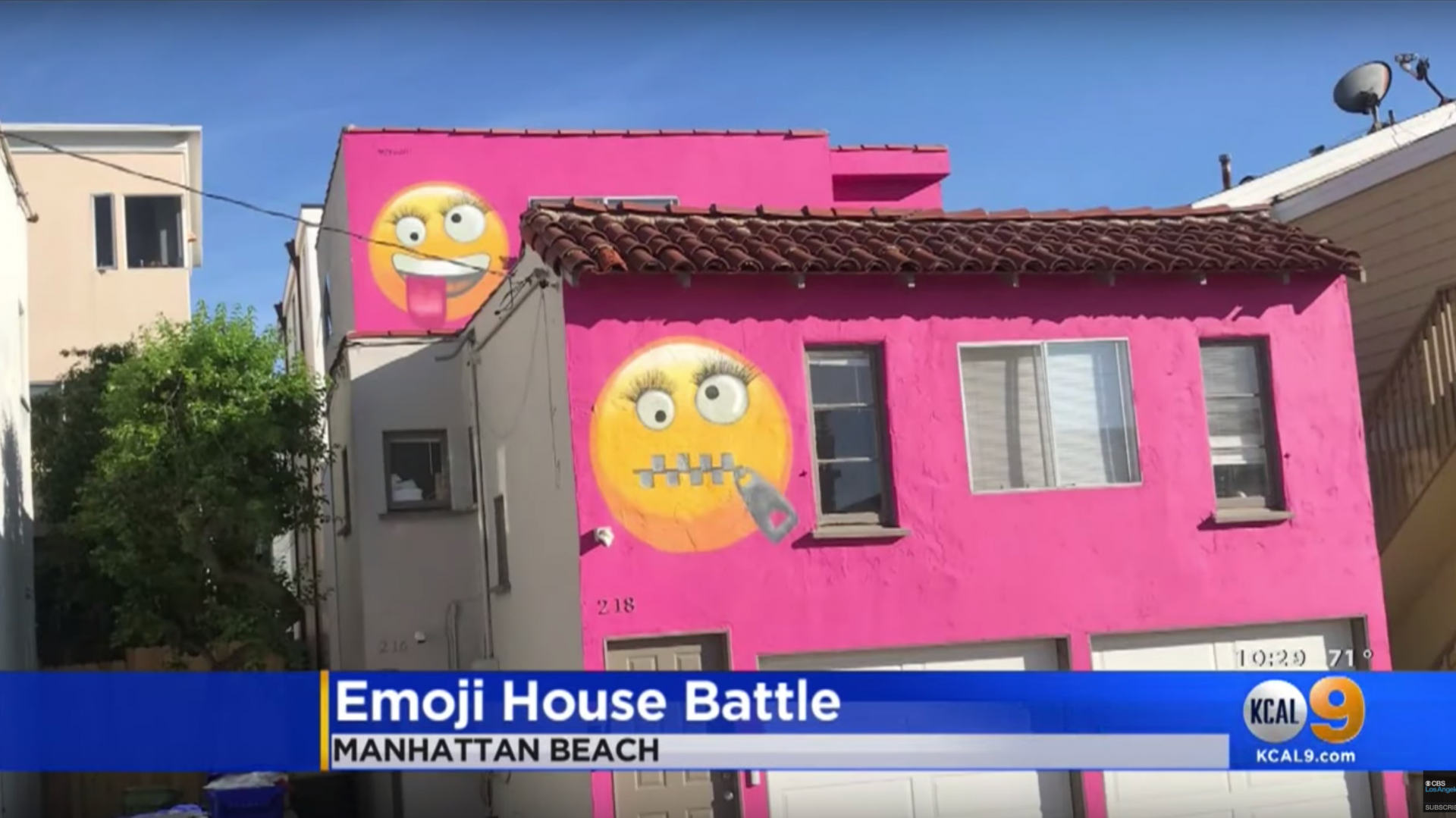 Meet the Bright Pink Emoji House Painted in Spite