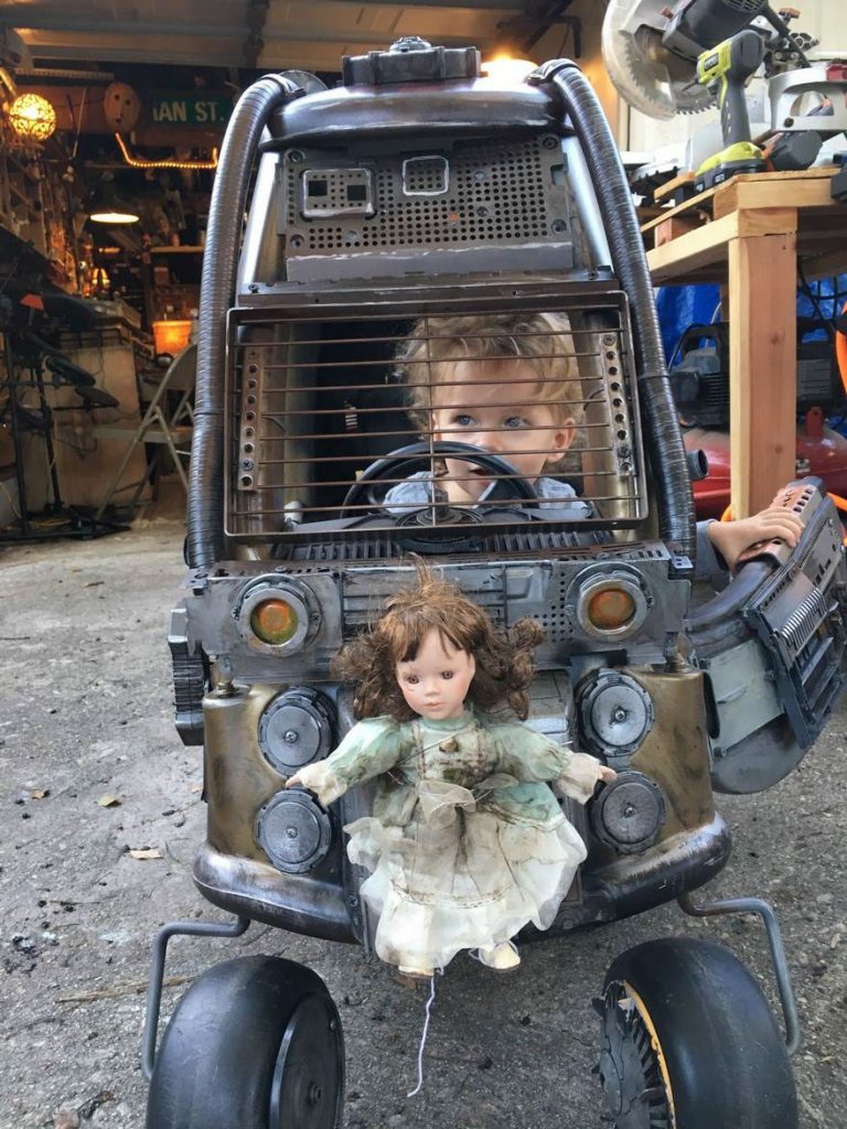 I wouldn't want to mess with this Furiosa Junior, while she is sitting in her death car.