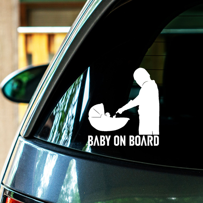 Download New Baby On Board Decals Available For Mandalorian Fans