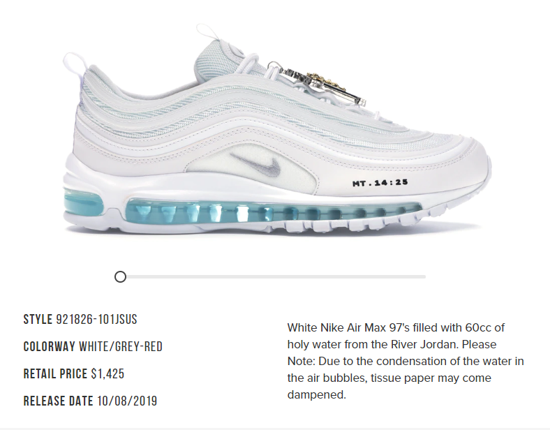 nike air max 97 sneakers featuring water filled air bubbles