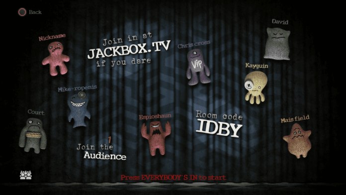 how to turn down game audio jackbox trivia murder party
