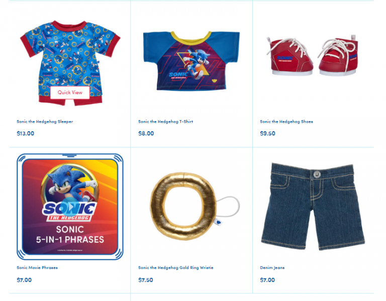 build a bear sonic movie