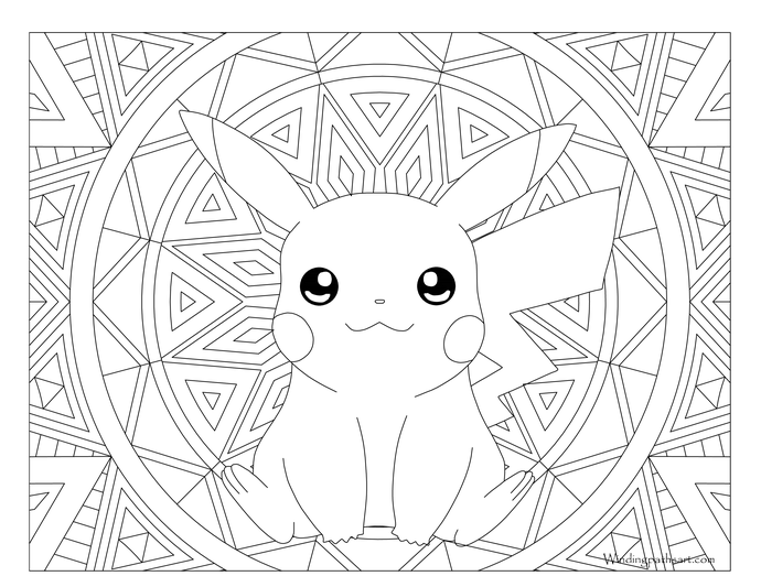 Download Pokemon Mandala Pages Free For Printing