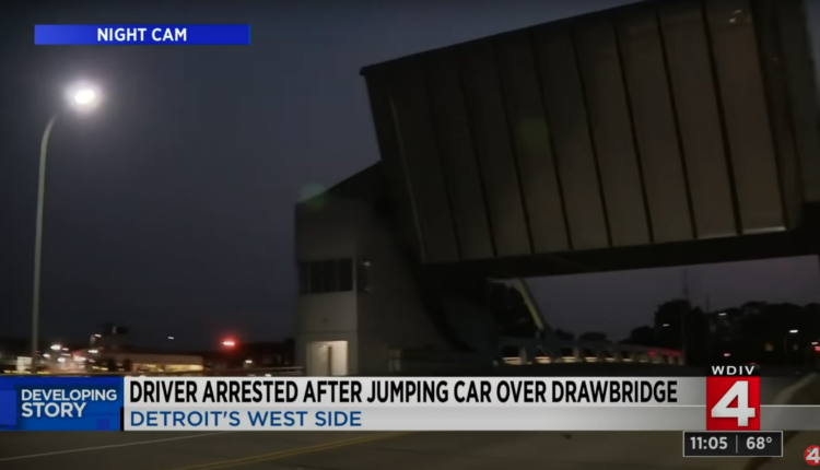 Person Reenacts Blues Brothers Bridge Jump Stunt In Detroit