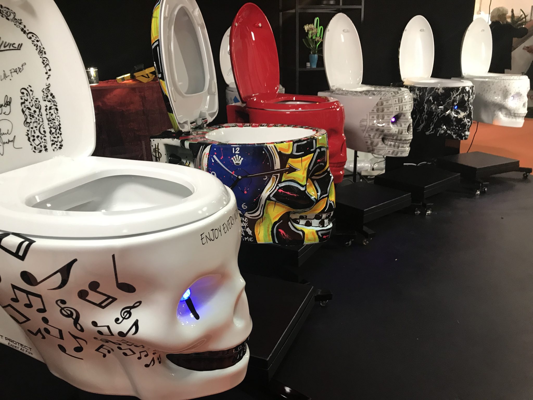 These Light Up Skull Toilets Are Voice Activated And Sell For Over 10K