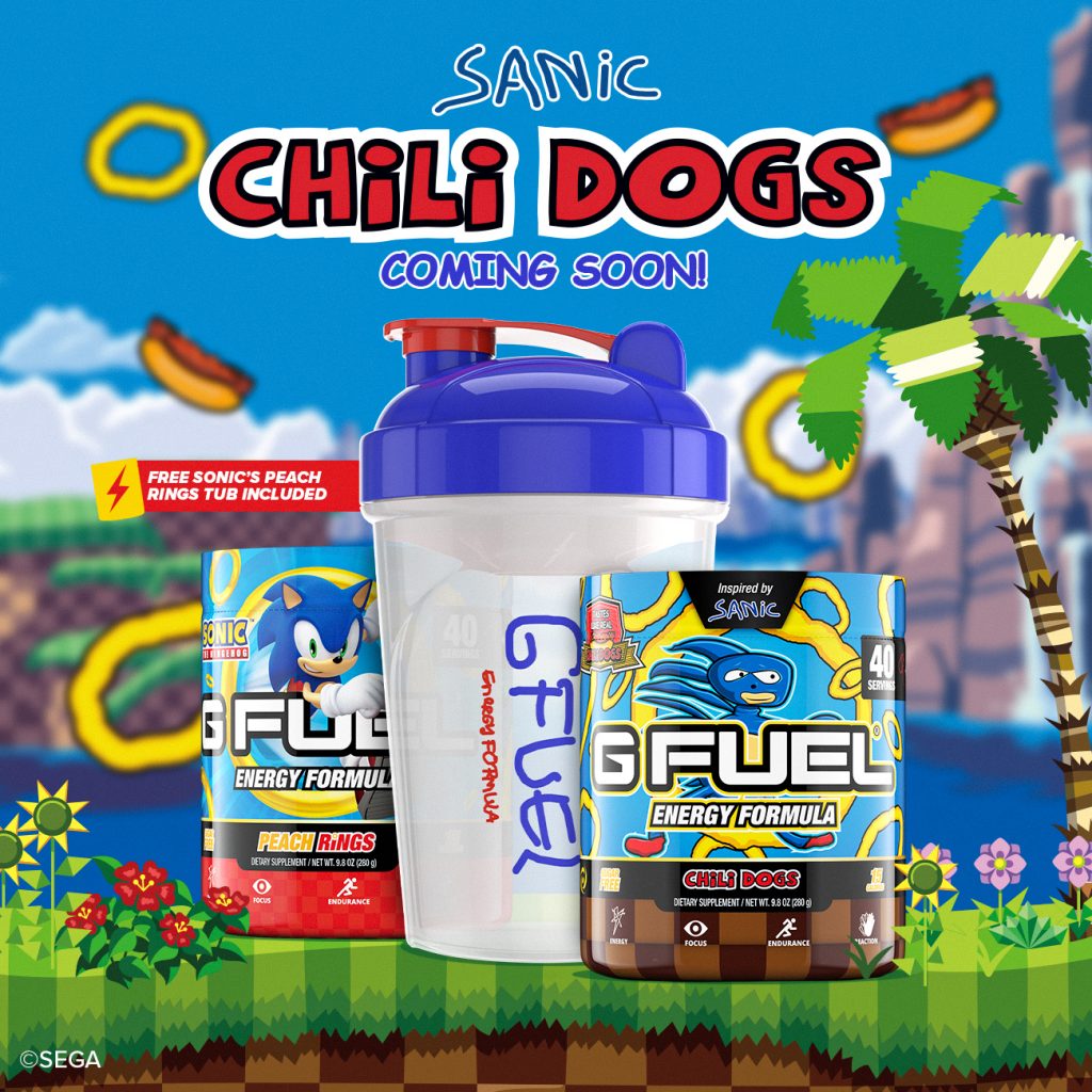 G Fuel Introduces Chili Dog Sanic Energy Formula Yes Seriously