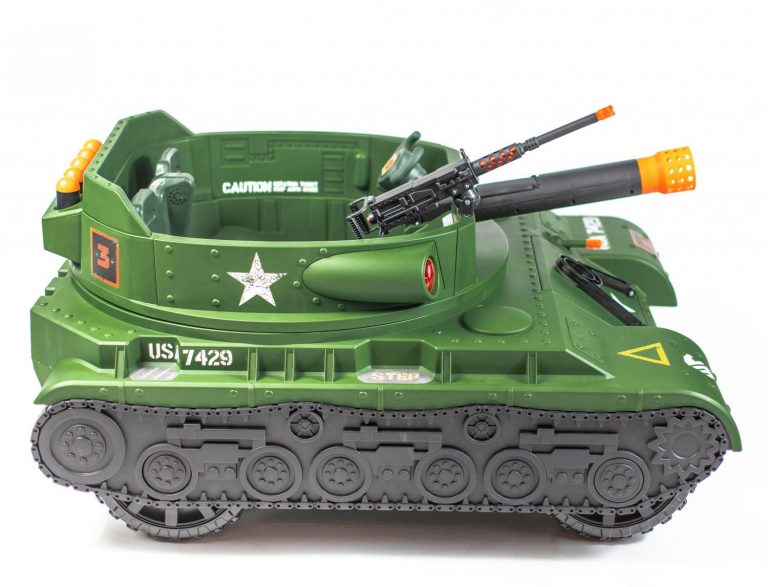 Kid's Tank with Working Cannon, Rotating Turret from Walmart