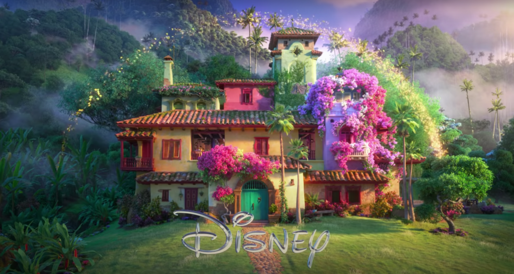Colorful house featured in the Encanto trailer from Walt Disney Animation Studios