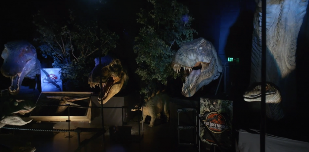 Jurassic Park display from Icons of Darkness exhibit