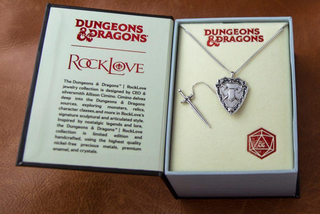 Dungeons & Dragons X RockLove Jewelry Fighter Sword And Shield Necklace