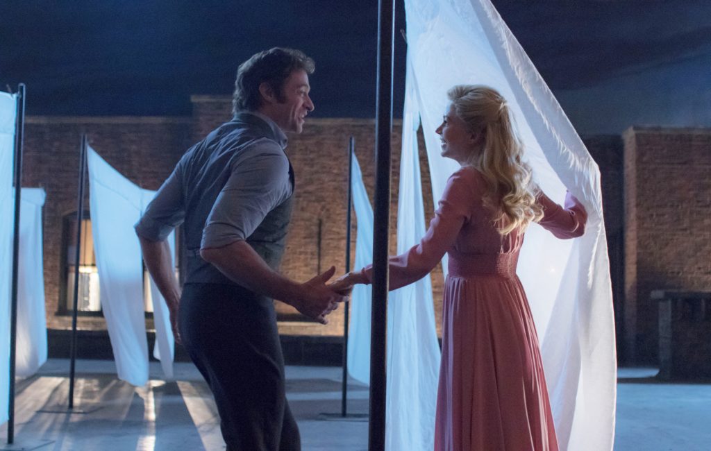 Michelle Williams and Hugh Jackman in "The Greatest Showman"