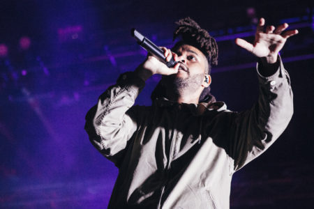 Abel “The Weeknd” Tesfaye performing at the Bumbershoot Festival 2015