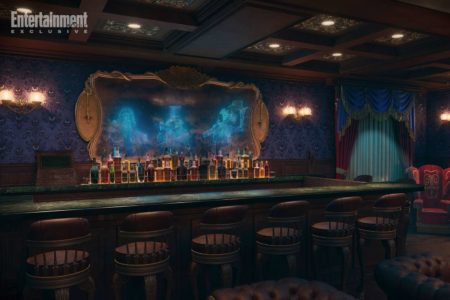 The Haunted Mansion Parlor on the new Disney Treasure ship