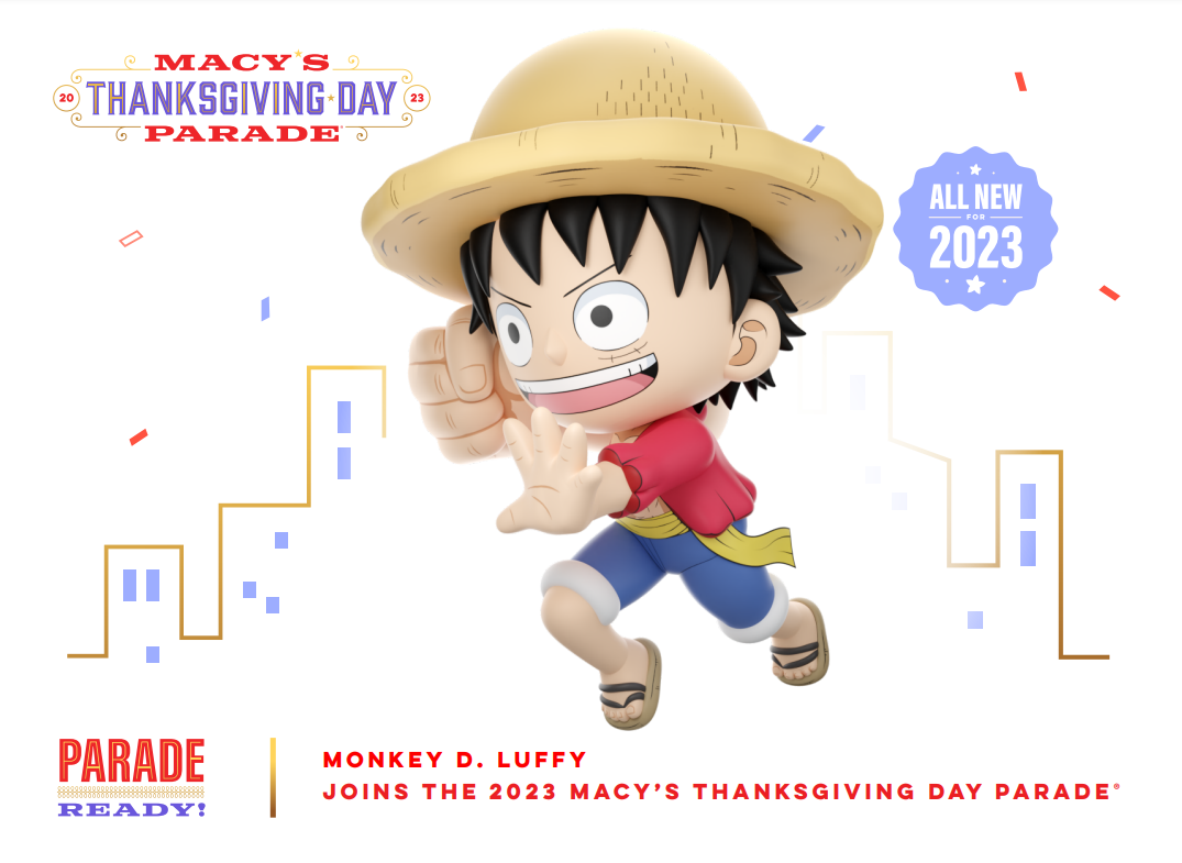 "One Piece" Joins the Macy's Thanksgiving Day Parade!