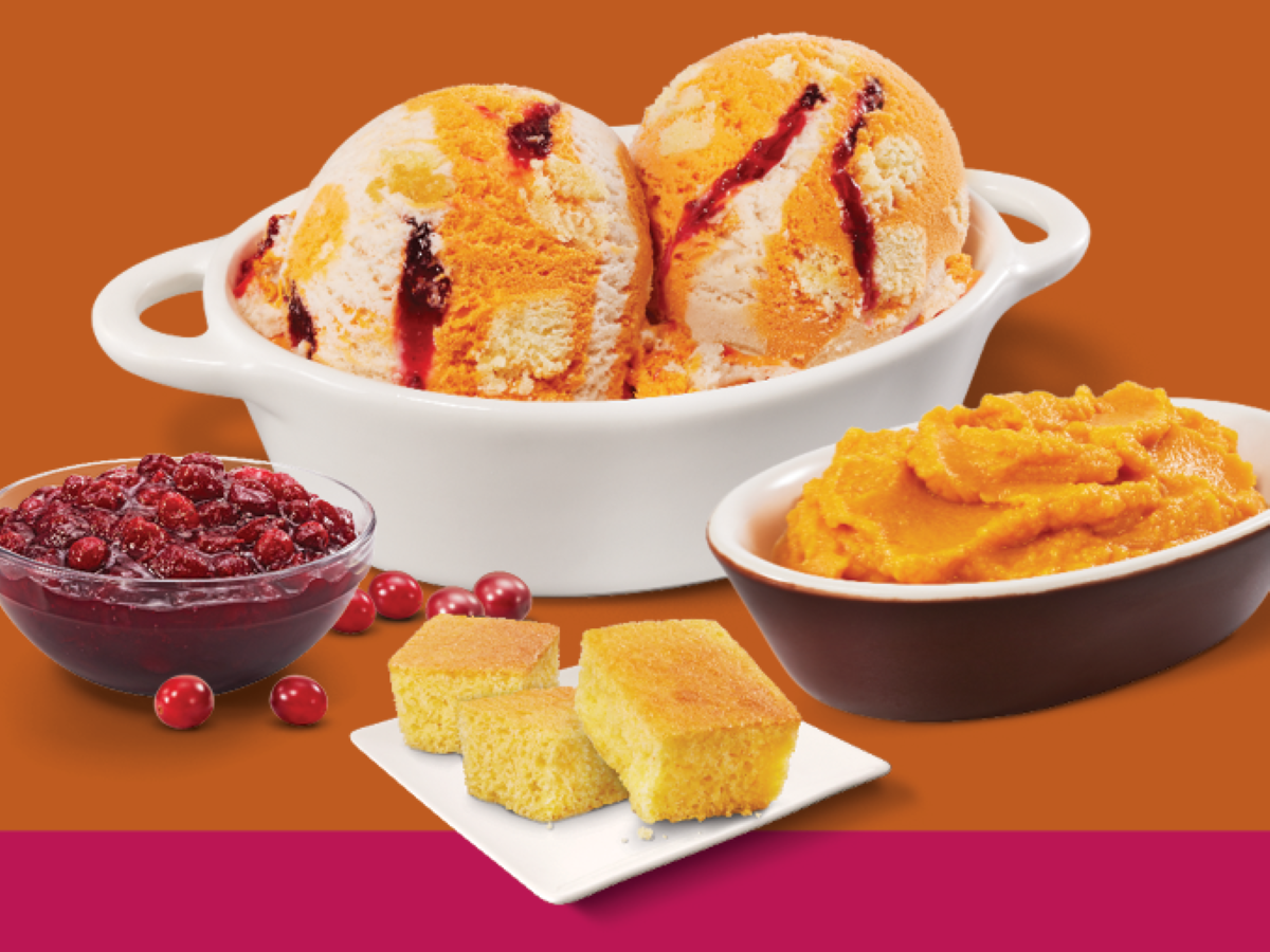 Baskin Robbins Reveals Turkey Day Fixin S Ice Cream Flavor