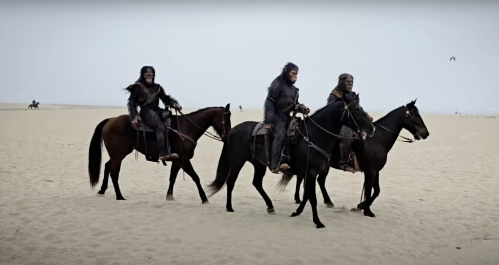 Apes Spotted Riding Horses on Venice Beach