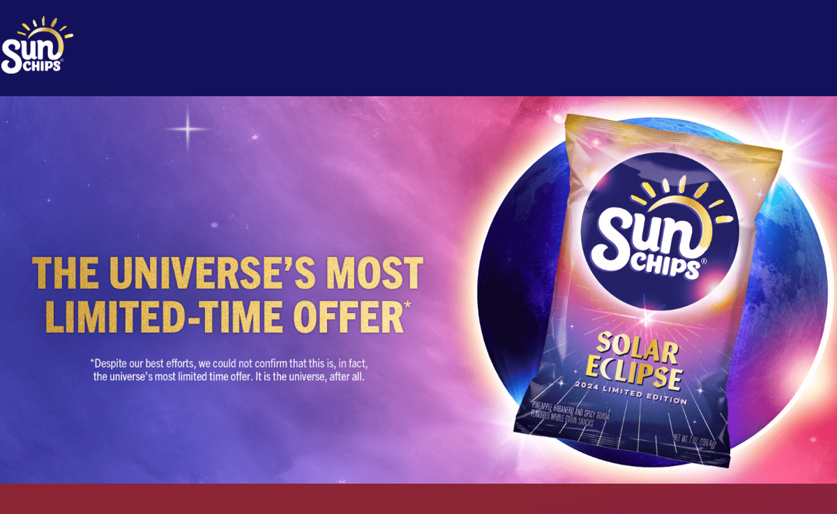 SunChips Solar Eclipse Chips Available for 4 Minutes 27 Seconds!