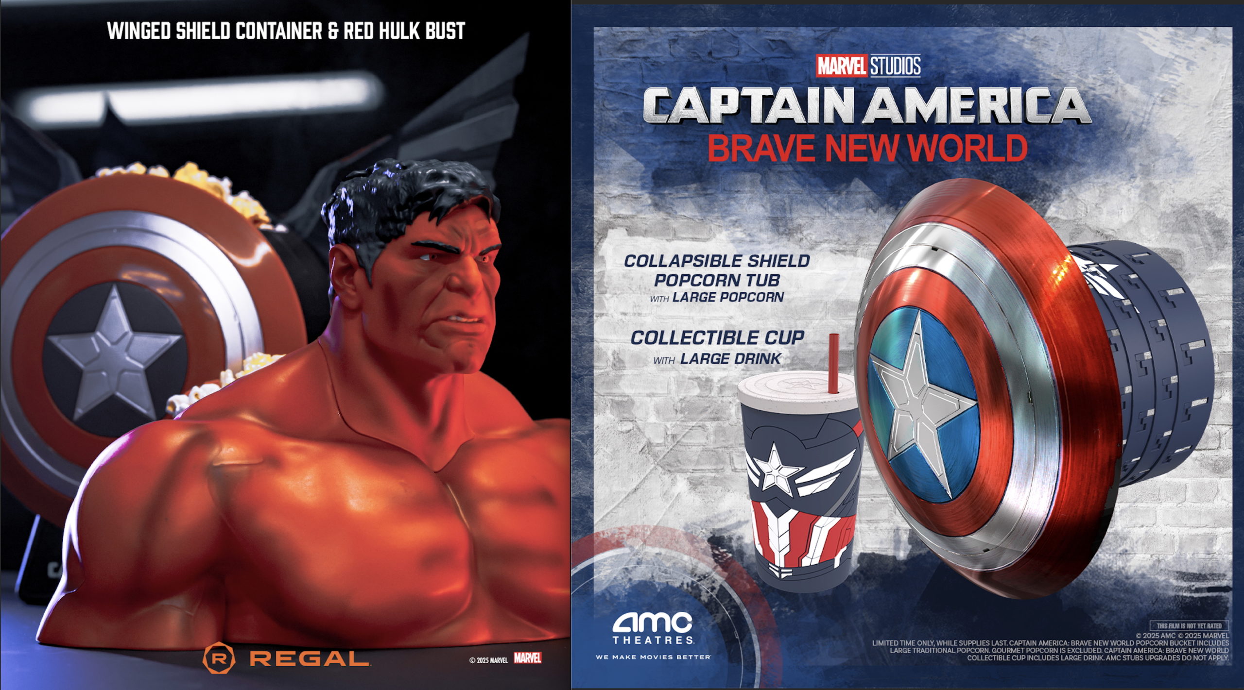 "Captain America Brave New World" Gets 2 Popcorn Buckets