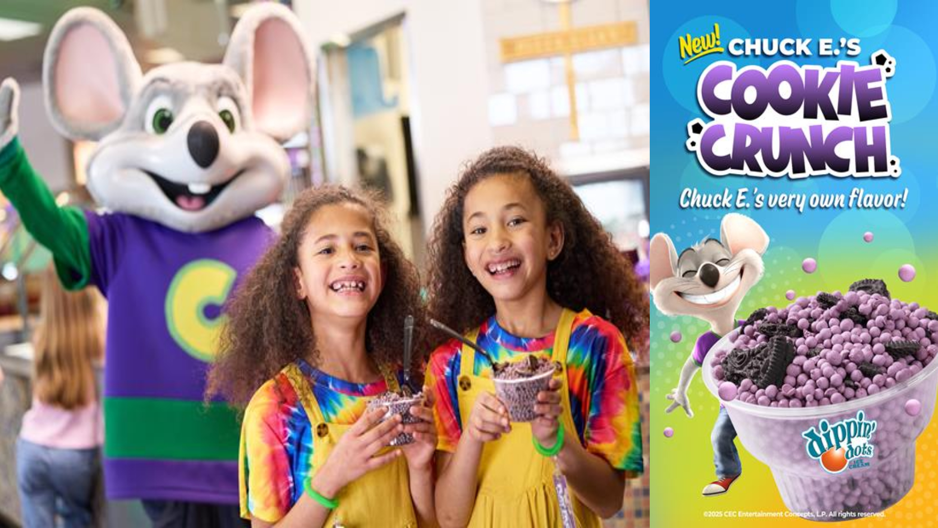 Chuck E. Cheese Debuts Exclusive Dippin’ Dots Flavor Chuck E.'s Cookie