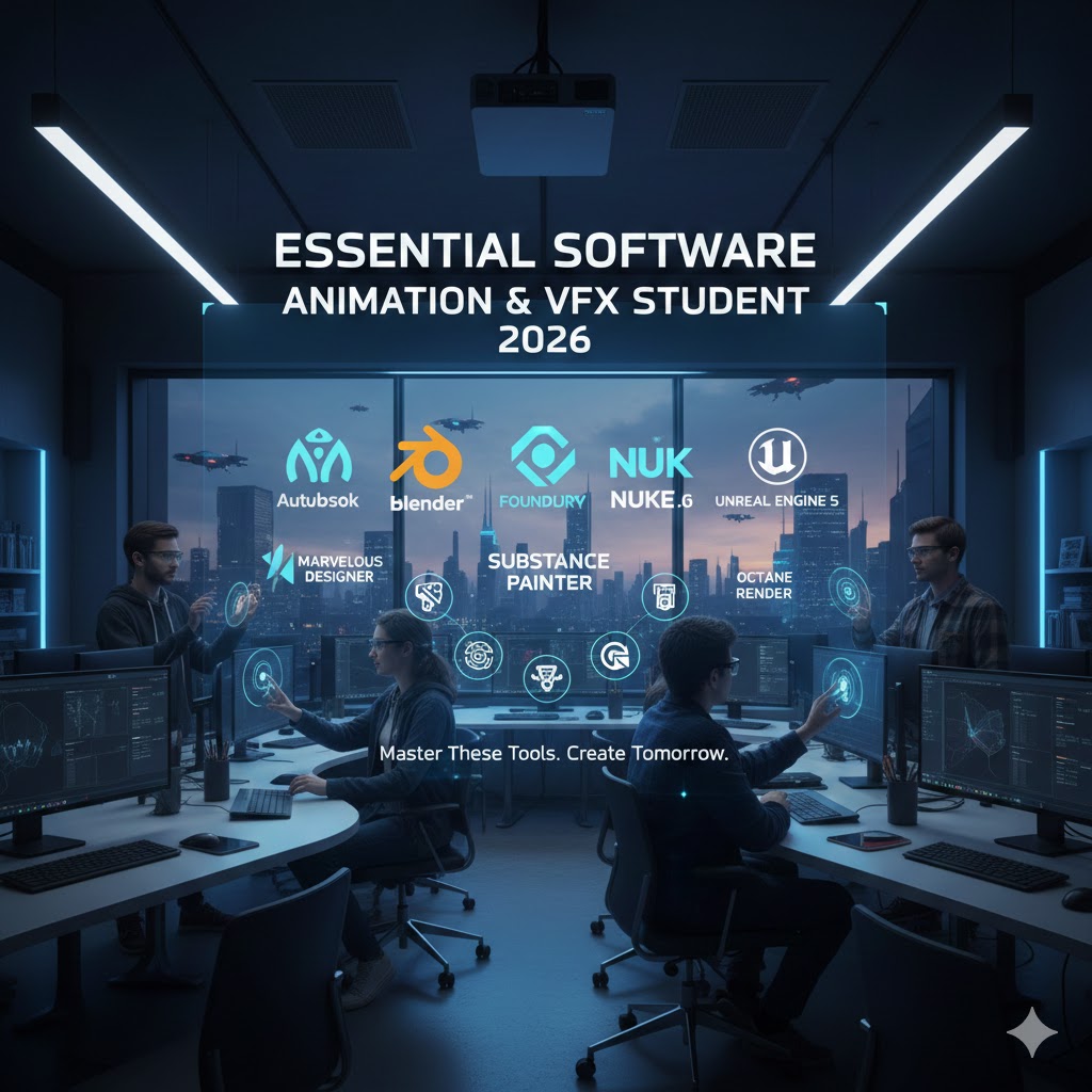 Essential Software Every Animation & VFX Student Should Master in 2026