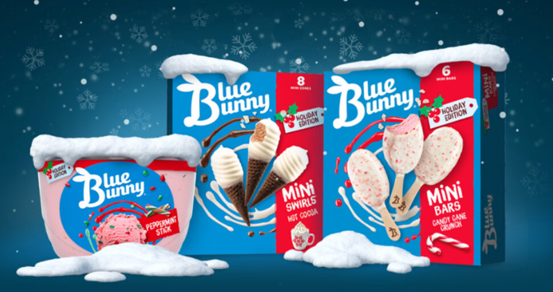 Blue Bunny Introduces 3 Frozen Treats That Taste Like Christmas