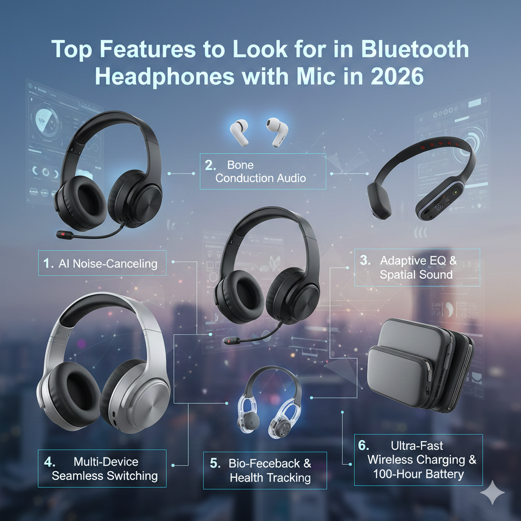 Top Features To Look For In Bluetooth Headphones With Mic In 2026 Gemini Generated Image Halee4halee4hale 