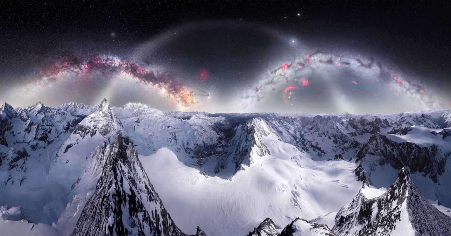 Triple Galaxy Arch Captured in Rare Image