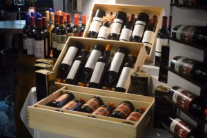 a bunch of bottle wine