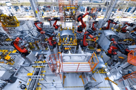 machines working all over the room