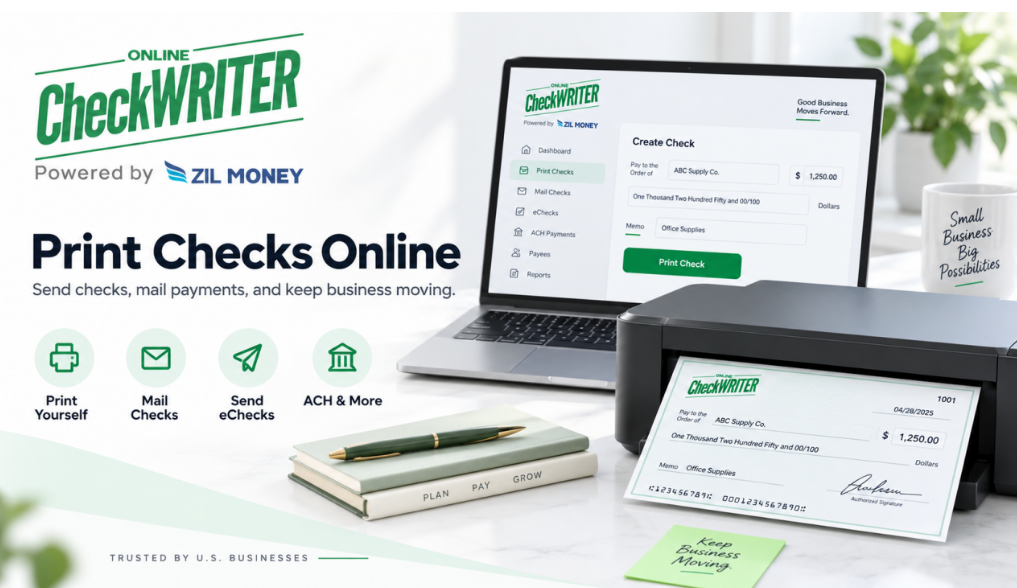 OnlineCheckWriter.com Brings Printing Mailing Business Payments