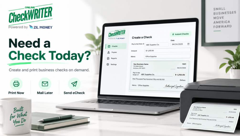 OnlineCheckWriter.com Gives Businesses an On-Demand Check Option